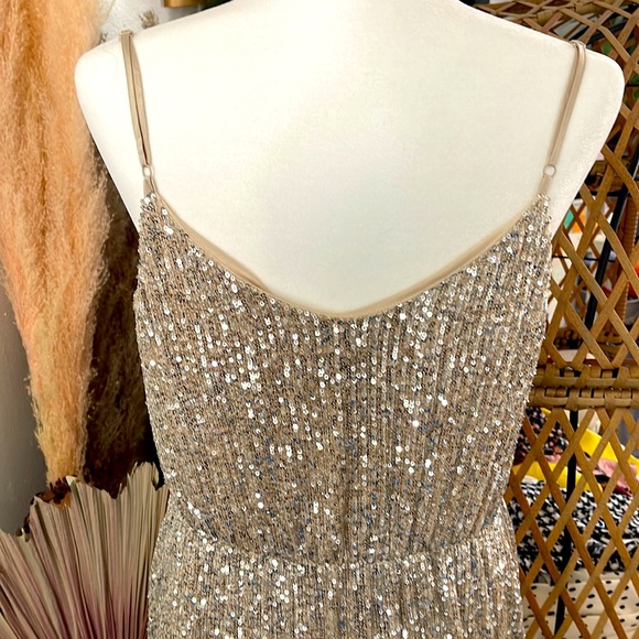 SO Sequin Tank Dress (Champagne Color) - Picture 4 of 5